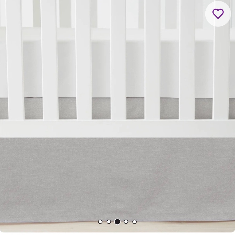 Baby Gray Crib Skirt